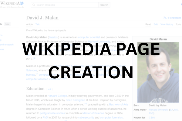 Professional Wikipedia Page Creation USA